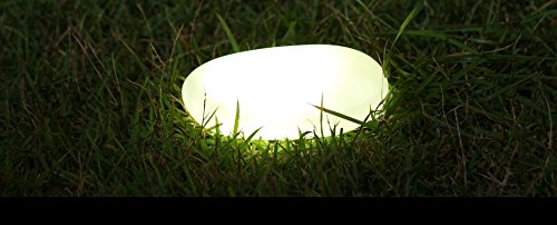 Solar Path Paver Stones - Waterproof Solar LED Light for Garden Paths and Stairs - LED Stone Markers - Set of 3 Stone Lamps