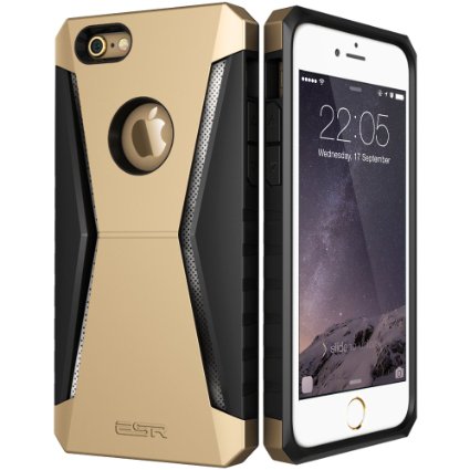 iPhone 6 Case ESR iPhone 6  6s Case Hybrid Shockproof Super Drop ProtectionRugged Case Free Screen Protector  Tough Armor Bumper Case Cover for Apple iPhone 6  iPhone 6s RacerGold