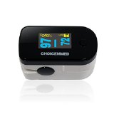ChoiceMMed Home Use Pulse Oximeter Measures Oxygen Saturation Pulse Rate 4 Directions Display