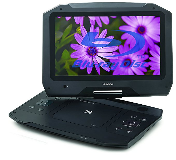 Sylvania 14-Inch 720p Portable Blu-Ray, DVD, CD, USB, SD Multi Media Player High Resolution HD