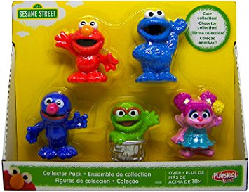 Sesame Street Friends Grover, Elmo, Cookie Monster, Oscar the Grouch, & Abby Cadabby Figures 2 1/2 Collectors Pack