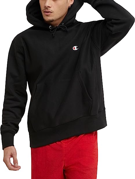 Champion Men's Hoodie, Reverse Weave Fleece Comfortable Pullover Sweatshirt for Men, C Logo