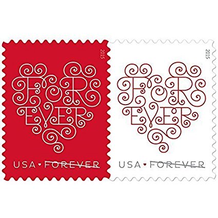 Forever Hearts USPS Forever Stamps Sheet of 20