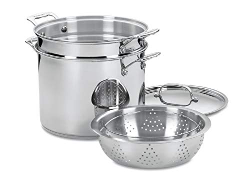 CUISINART 77-412 Chef's Classic Stainless 4-Piece 12 quart Pasta/Steamer Set