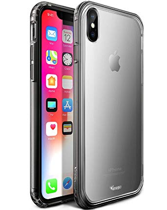 Compatible for iPhone Xs Case,iPhone XCase Clear Anti-Scratch Shock Absorption Cover Case for iPhone X/Xs (N-Grey)