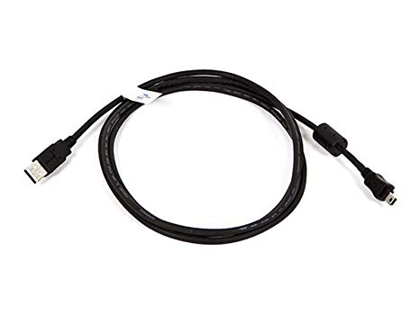 Monoprice 6-Feet USB 2.0 A Male to Mini-B 5pin Male 28/24AWG Cable with Ferrite Core (104931)