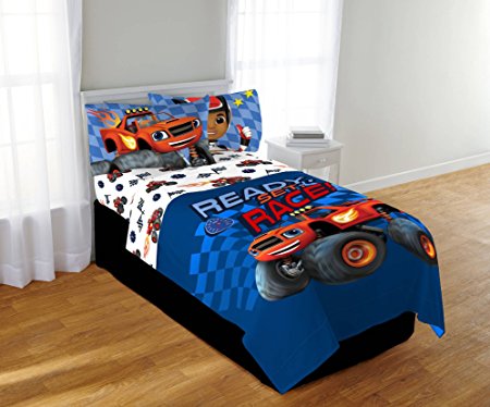 Blaze and The Monster Machines Comforter and Sheets Bedding Set (Full Size)