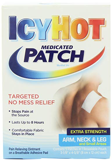 Icy Hot Extra Strength Medicated Patch, Small, 5 Count Box