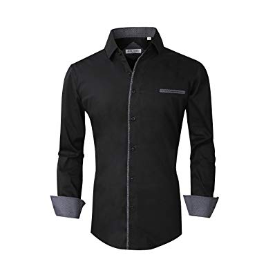 Alex Vando Mens Dress Shirts Regular Fit Long Sleeve Men Shirt