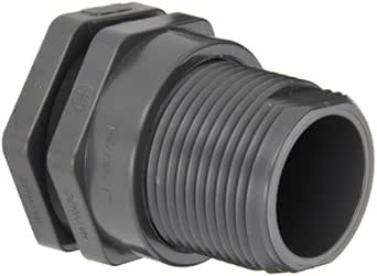 Hayward BFA1015SES Series BFA Standard Flange Bulkhead Fitting, Socket x Socket End, PVC with EPDM Seals, 1-1/2" Size