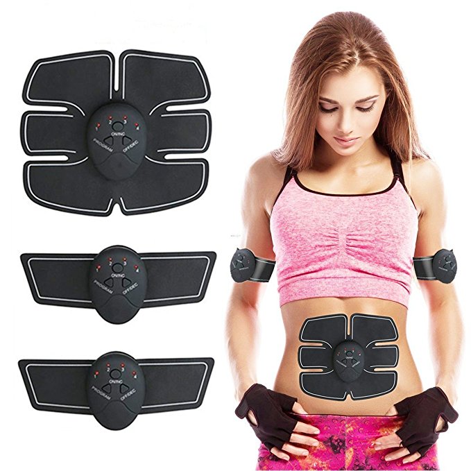 WL SPORTS ABS STIMULATOR & MUSCLE TONER - Portable Muscle Trainer with Rhythm & Soft impulse - Ultimate abs Stimulator & Fat Burner Equipment [UPGRADED]