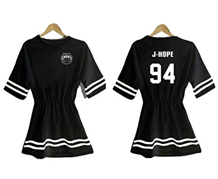 BTS Skirt Bangtan Boys Casual T-Shirt Jimin Suga V J-HOPE Support Dress