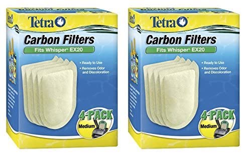 Tetra Whisper EX Carbon Filter Replacement Cartridge Medium. FIts EX20 ( 2x4Pk) (packaging may vary)