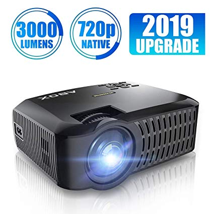 BOMAKER LED Native 720p Mini Portable HDMI Projector, 1920 x 1080p Supported, HDMI/VGA/Micro SD/AV/USB