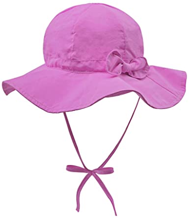 Baby Sun Hat UPF 50  Toddler Sun Hat Bowknot Bucket Hat with Adjustable Straps Outdoor Wide Brim Baby Hat