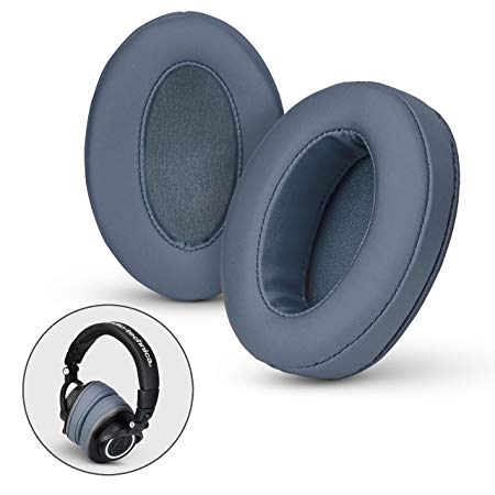 BRAINWAVZ Angled Memory Foam Earpad - Suitable for Large Over The Ear Headphones - AKG, HifiMan, ATH, Philips, Fostex (Dark Gray)