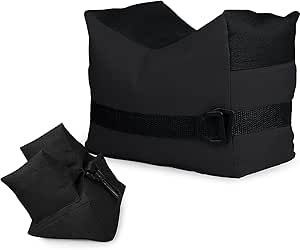 Feyachi Shooting Rest Bags Target Sports Shooting Bench Rest Front & Rear Support SandBag Stand Holders for Gun Rifle Shooting Hunting Photography - Unfilled