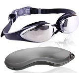 U-FIT Best Rated Performance Swim Goggles - Clip Strap Technology - Included Complimentary Protection Case - For Men and Women - Ultra Comfort - Anti Fog