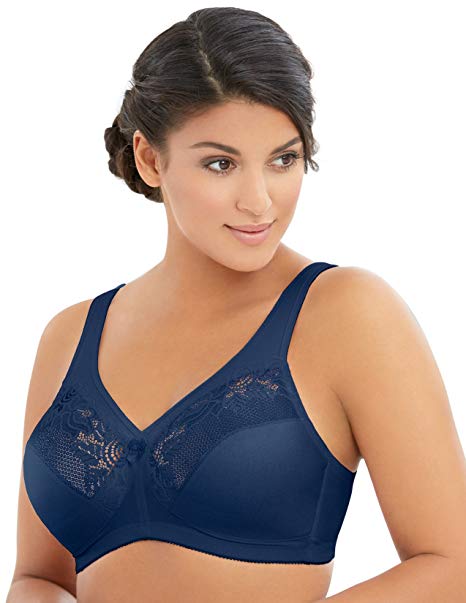 Glamorise Women's Full Figure Wirefree Minimizer Support Bra #1003