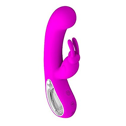 Odeer- Rabbit Wand Massager 12 Function Vibration Silicone Vibe Waterproof Double Motor G-Spot Clitorial Vibrator