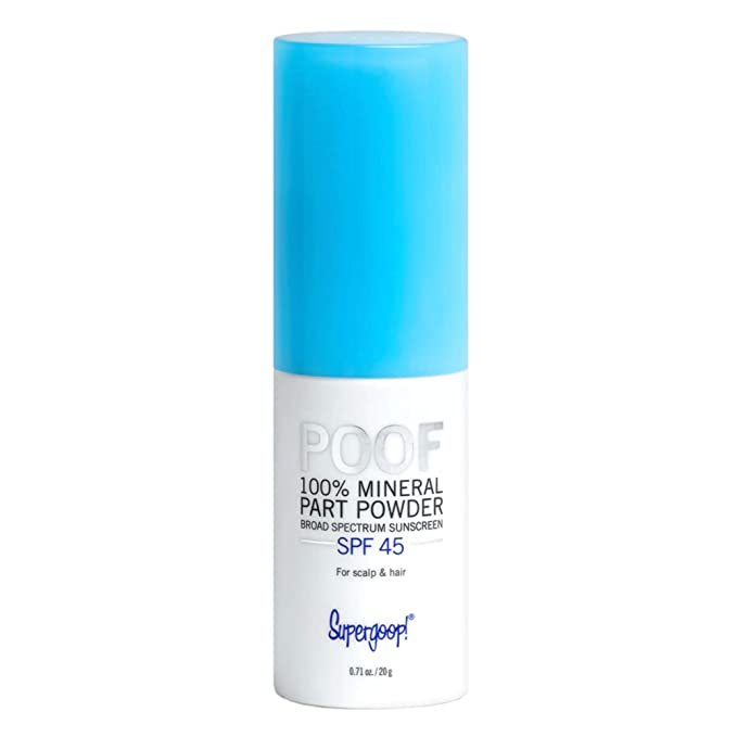 Supergoop! Poof Part Powder SPF 45, 0.71 oz - Reef-Safe, Scalp Sunscreen Powder with Broad Spectrum UV Protection - 100% Mineral Powder Sunscreen with Vitamin C - Easy to Apply, Non Greasy
