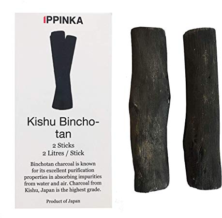 Kishu Binchotan Charcoal Sticks, 2 Sticks, 1 Stick Filters Up 2 Litres of Water