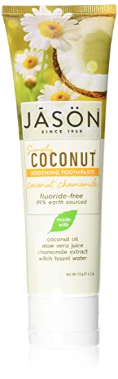 Jason Simply Coconut Soothing Toothpaste, Coconut Chamomile, 4.2 Ounce