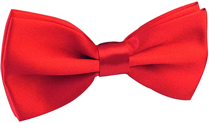 Alizeal Men's Rayon Yarn Adjustable Neck Holiday Bow Ties (Red)