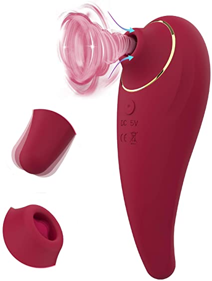 UTIMI Clitoral Sucking Vibrator Rechargeable Clitoris Stimulator Clitoris Massager with Powerful Motor Adult Sex Toys for Woman, Red