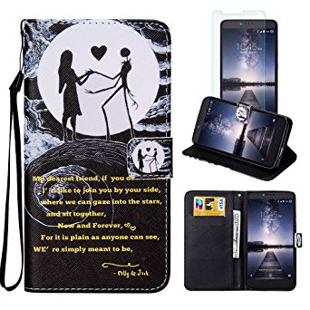 ZTE ZMAX Pro Case, ZTE Carry Z981 Case, FirstCover Wallet Folio PU Leather Flip Case Cover with Card Holder and Wrist Strap for ZTE ZMAX Pro/Carry Z981 [Free Screen Protector]