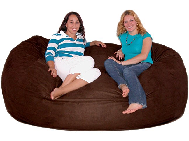 Cozy Sack 7-Feet Bean Bag Chair, X-Large, Chocolate