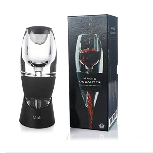 Mafiti Wine Aerator Decanter Pourer Purifier & Filter with Stand for Red Wine Gift Home (Decanter-02, acrylic)
