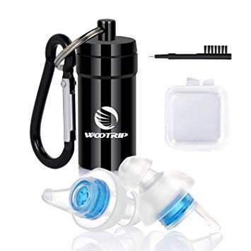 Earplugs, WOOTRIP SNR 32dB Sleeping Earplugs Comfortable & Resuable with Aluminum Carry Case for Sleeping, Snoring, Hearing Protection, Noise Sensitivity Conditions and More