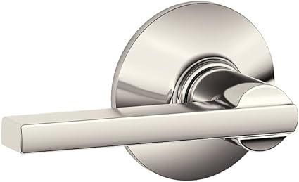Schlage F10 LAT 618 Latitude Lever Hall and Closet, Polished Nickel