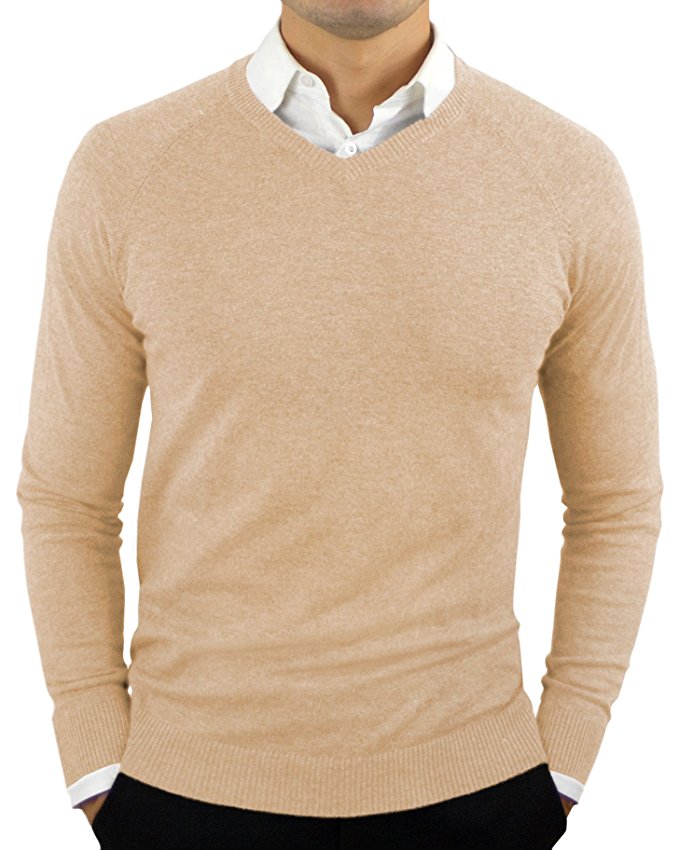 Comfortably Collared Men's Perfect Slim Fit V-Neck Sweater