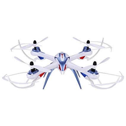 Floureon Yizhan Tarantula X6 2.4G 4CH 6-Axis Gyro Speed Adjustment Switch Strong Power LED Lights CF Mode Automatic Return RTF USB Charging RC Quadcopter,Tarantula X6 Blue