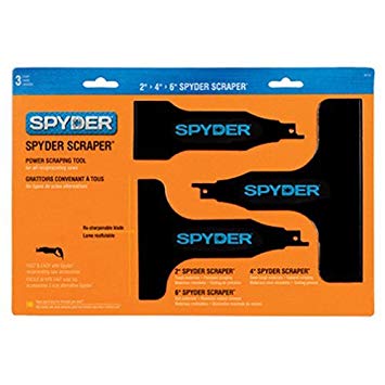 Spyder Scraper 00134 Scraping Tool Attachment for Reciprocating Saws, Black, Multi-Pack