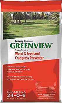 GreenView Fairway Formula Spring Fertilizer Weed & Feed Plus Crabgrass Preventer - 18 lb. bag, Covers 5,000 sq. ft.