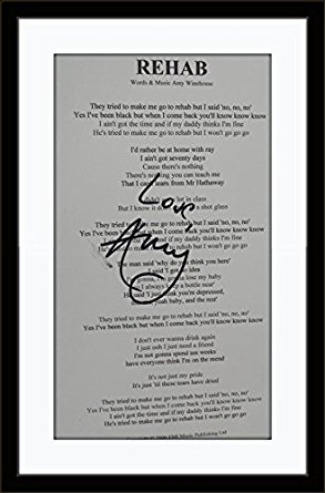 Framed Amy Winehouse Authentic Autograph with Certificate of Authenticity