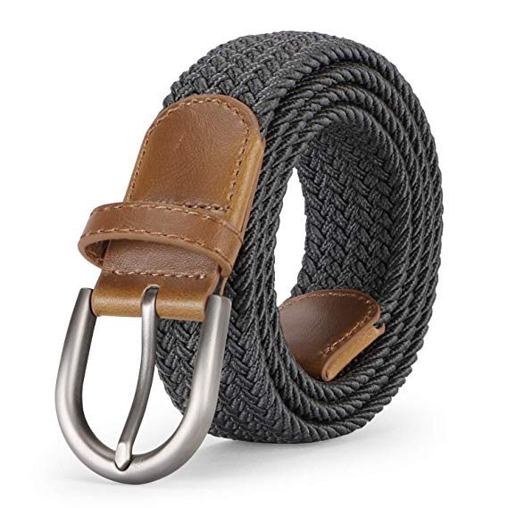 Braided Canvas Stretch Belt Elastic Casual Belt for Men/Women/Junior 1.3"Wide