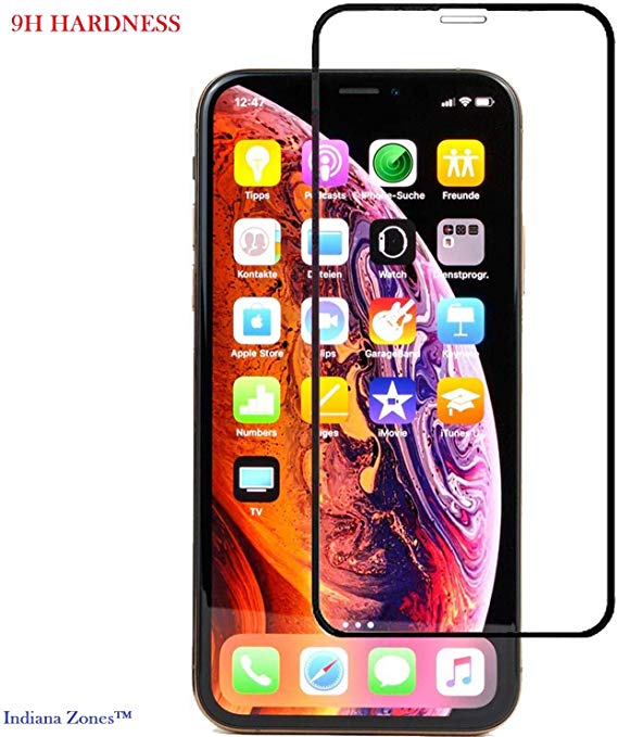 Indiana Zones™ Nano-Technology 9H Hardness Complete Screen Protector Tempered Glass for iPhone Xs