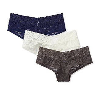 Mae Women's Lace Cheeky Hipster Panty, 3 pack