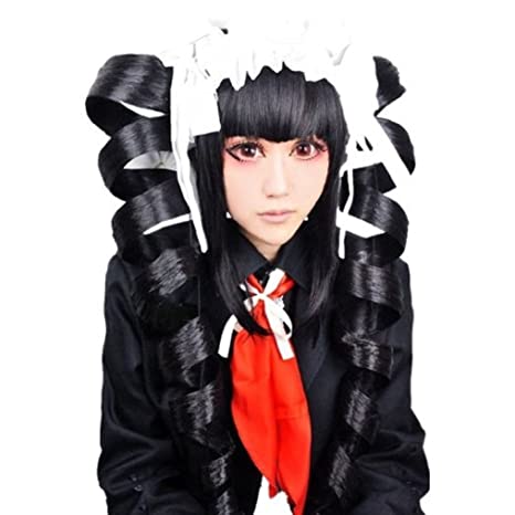 Anogol Hair Cap   Anime Black Cosplay Wig Costume For Party