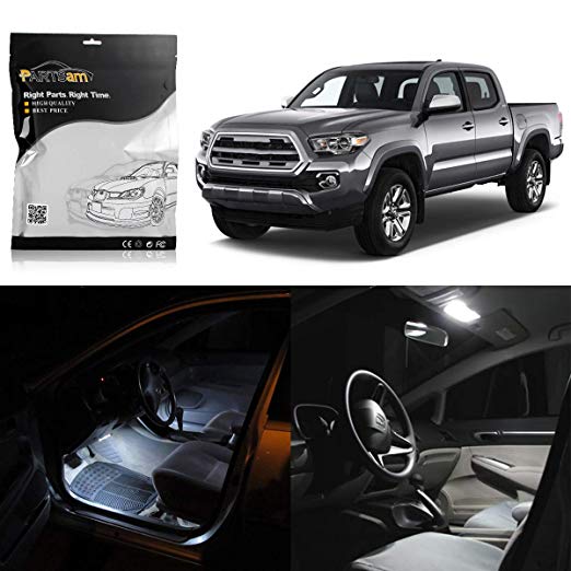 Partsam White Interior LED Package Kit   License Plate Light Replacement for Toyota Tacoma