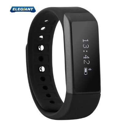 ELEGIANT Wireless Fitness Pedometer Tracker Bluetooth Sports Bracelet Activity Tracker with Steps Counter Sleep Monitoring Calories Track for Sports Fitness Gift