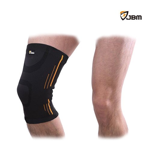 JBM Adult GYM Knee Brace Support Compression Sleeve Patella Wrap Band Knee Stabilizer Safe Durable Comfortable Elastic Adjustable Pain Relief for Weightlifting Power Lifting Fitness Exercise Football Soccer Basketball Baseball Volleyball Tennis Badminton Running Climbing Cycling Biking Hiking