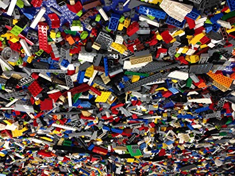 2 Pounds Bulk Lego Bricks - Random Selection of Vintage Lego Bricks