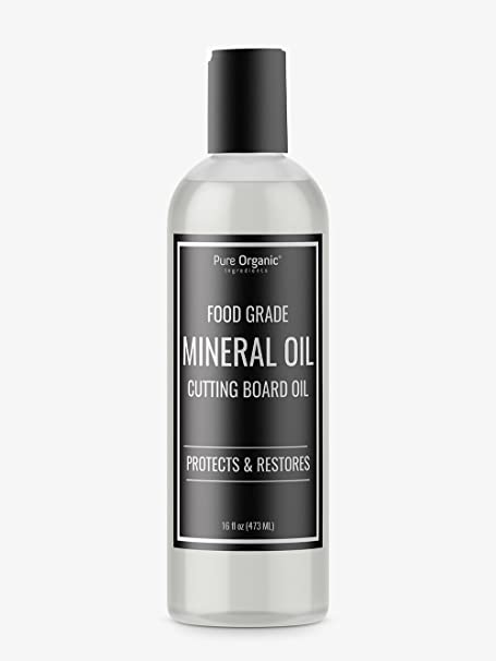 Mineral Oil (16 oz.) by Pure Organic Ingredients, Food & USP Grade, for Cutting Boards, Butcher Blocks, Counter Tops, Wooden Utensils, More