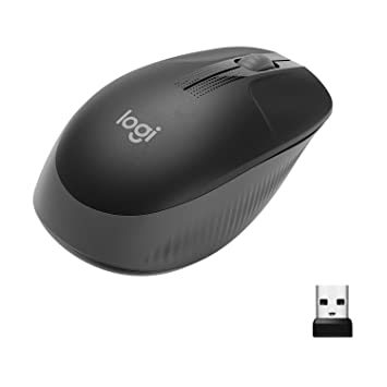 Logitech Wireless Mouse M190, Full Size Ambidextrous Curve Design, 18-Month Battery with Power Saving Mode, USB Receiver, Precise Cursor Control   Scrolling, Wide Scroll Wheel, Scooped Buttons -Black