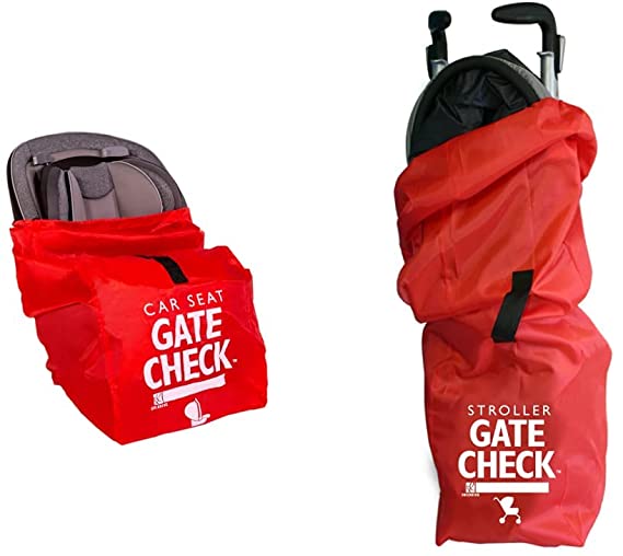 J. L. ChildressJ. L. Childress Gate Check Air Travel Bag for Car Seats, Red & Gate Check Air Travel Bag for Umbrella Strollers, RedJ. L. Childress